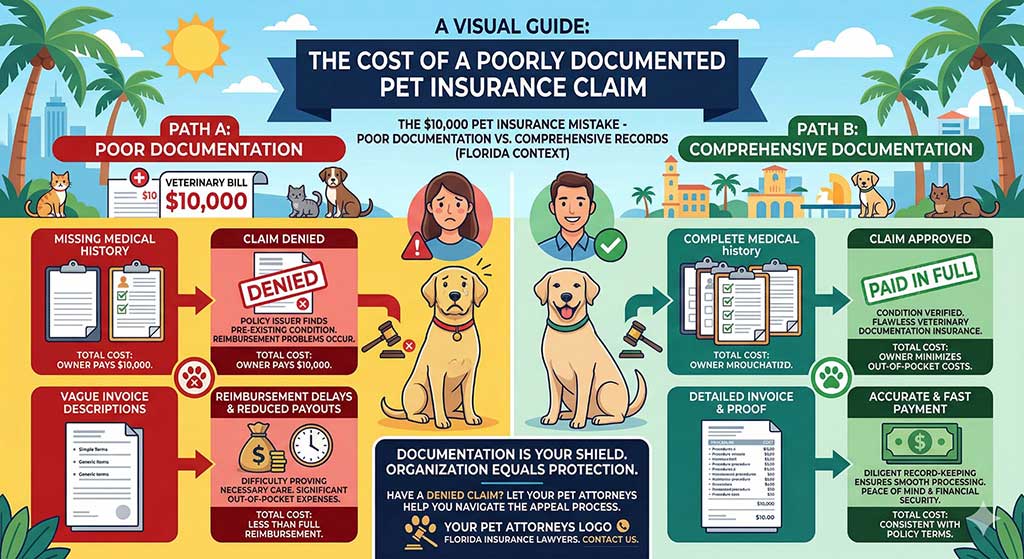 Reclamo al seguro de mascotas: evitar pérdidas de 10,000 dólares