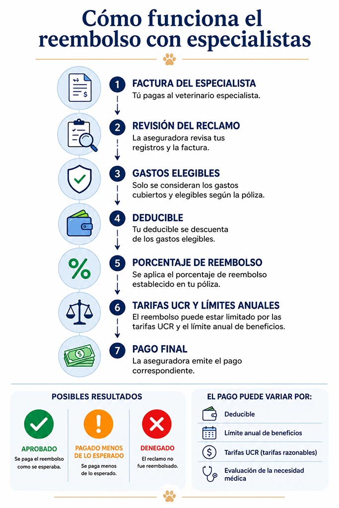 Cómo funciona normalmente el reembolso de los servicios de especialistas