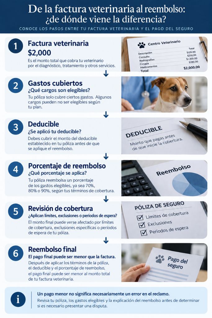 De la factura del veterinario al reembolso de dónde viene la diferencia
