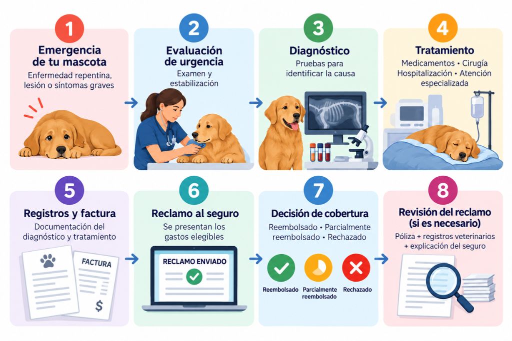 hospitales veterinarios de urgencias en Miami. reclamo al seguro